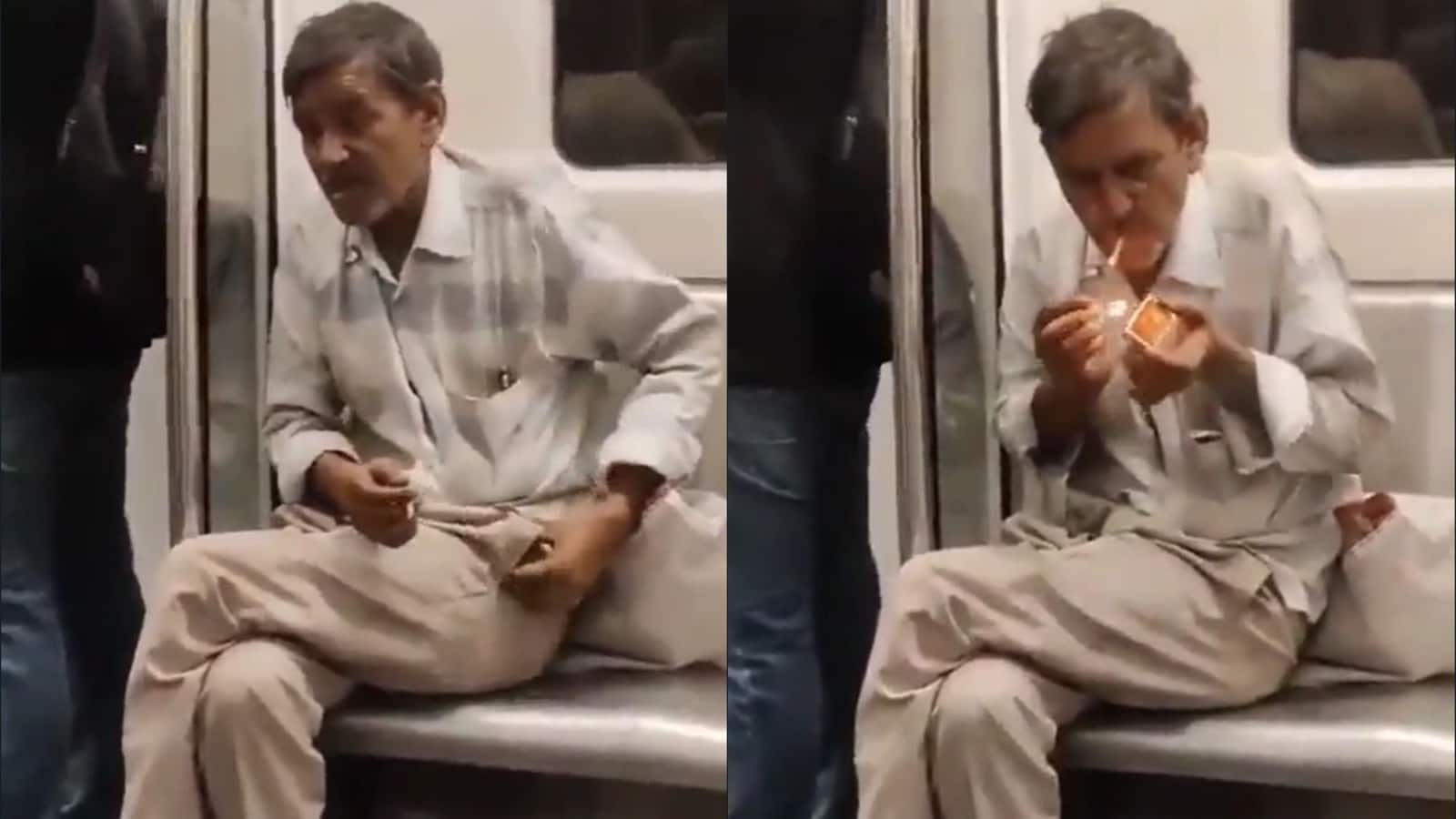 Man smokes beedi on Delhi metro, DMRC responds