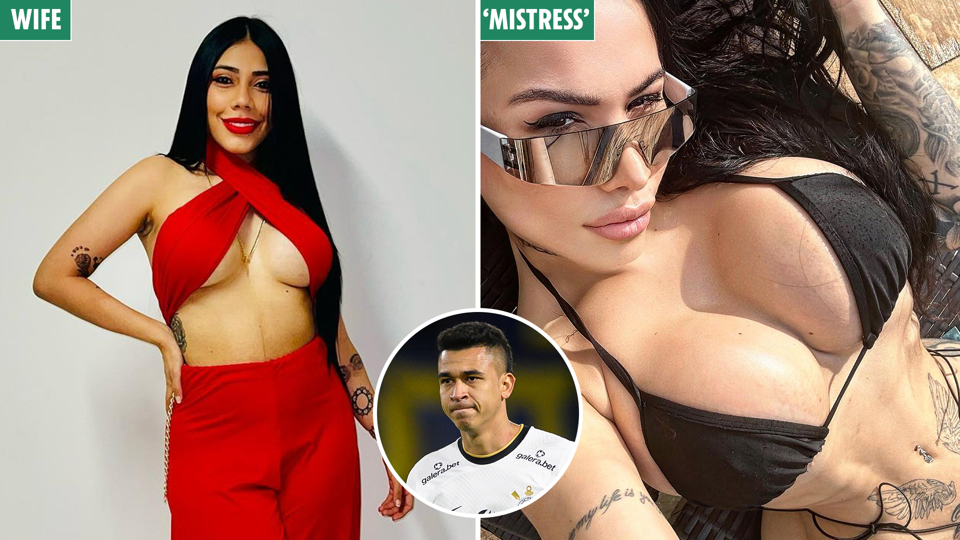 Married footballer denies having affair after video of 'mistress' in dressing gown 'at his home' goes viral