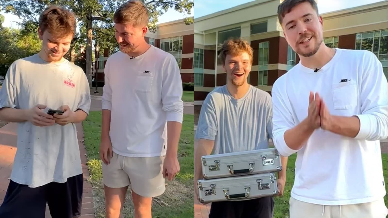 MrBeast pays the college fee of a random subscriber. Watch viral video