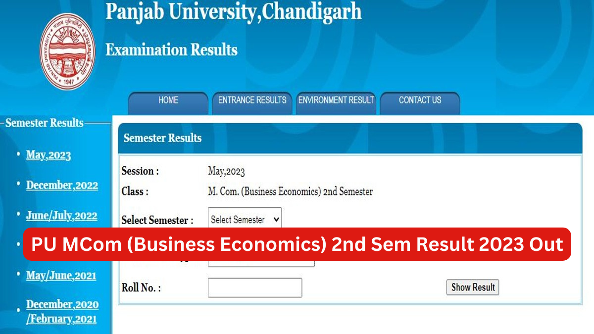 Panjab University Result 2023