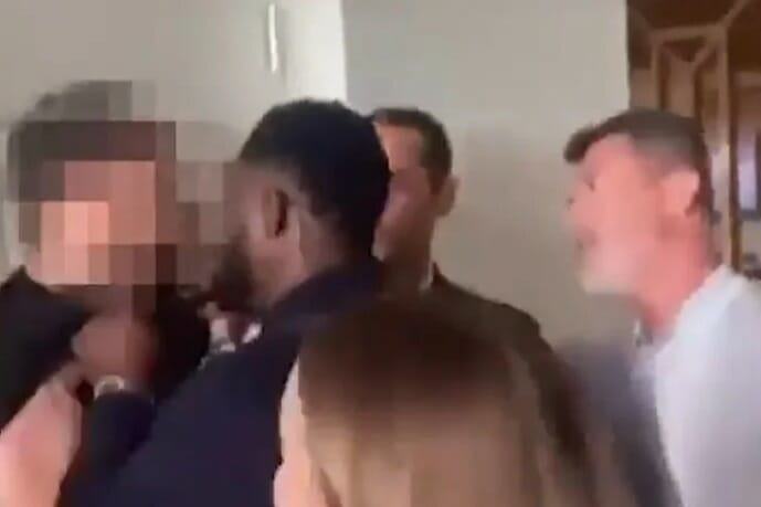 Roy Keane ‘headbutted by fan’ as shock footage shows Micah Richards restraining ‘attacker’