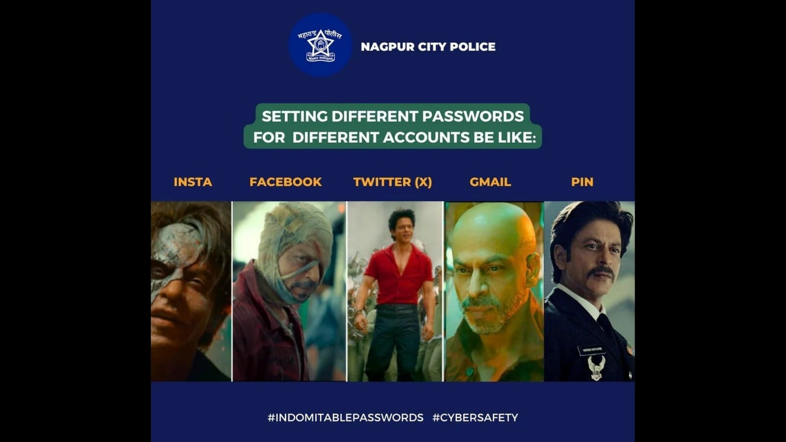 Shah Rukh Khan’s Jawan inspires Nagpur Police’s cyber safety message