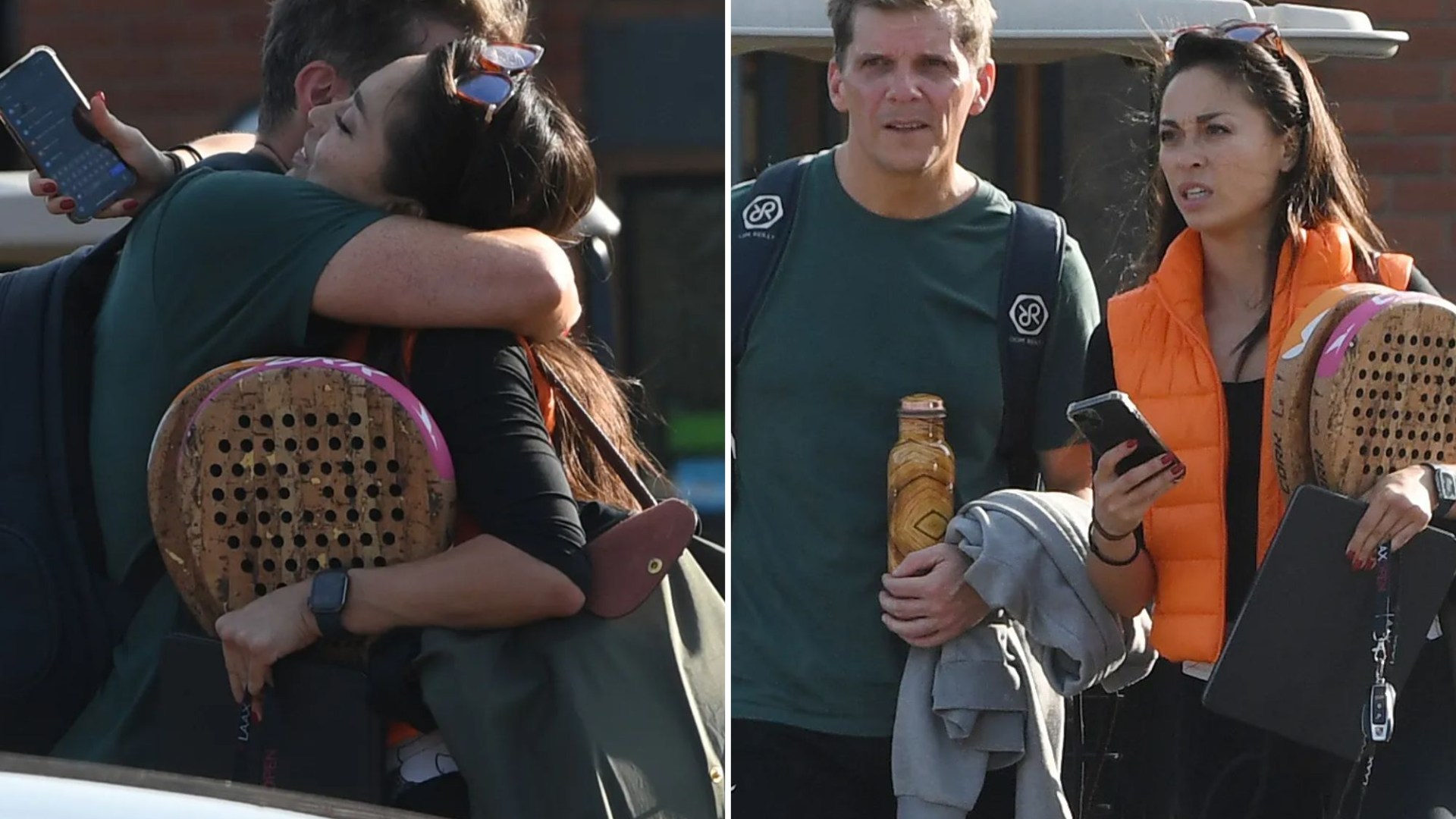 Strictly's Nigel Harman cuddles up to partner Katya Jones as they leave rehearsals just hours before first elimination