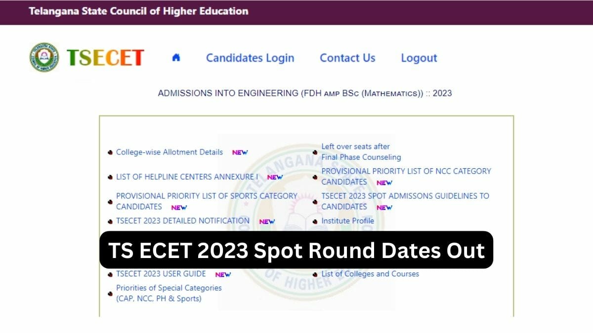 TS ECET 2023 Spot Admissions