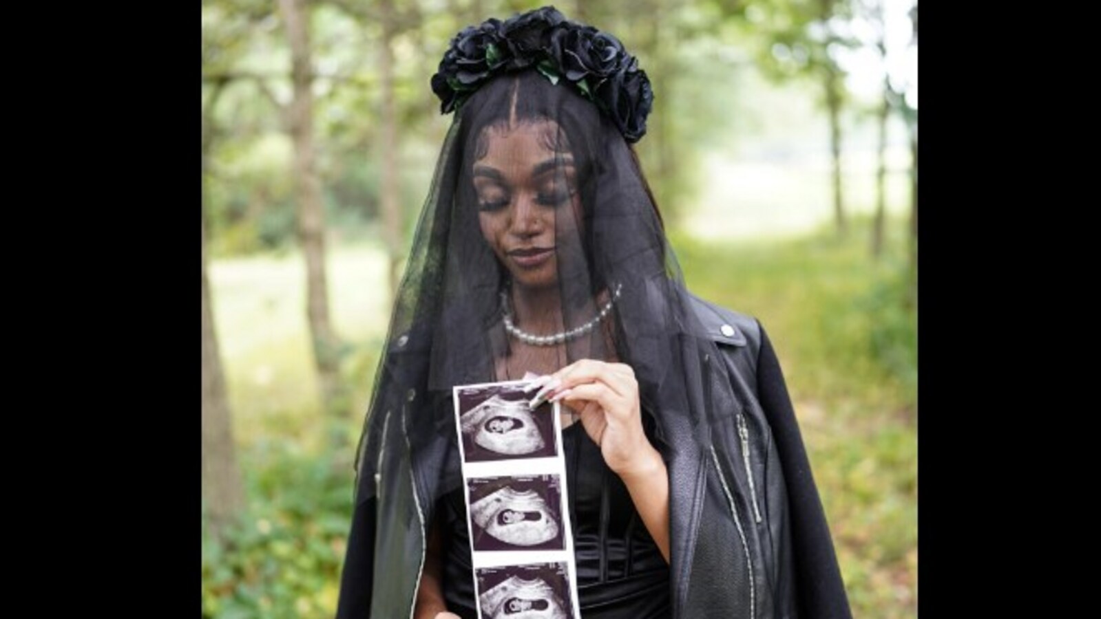 US woman's funeral-themed pregnancy photoshoot will leave you baffled. See pics