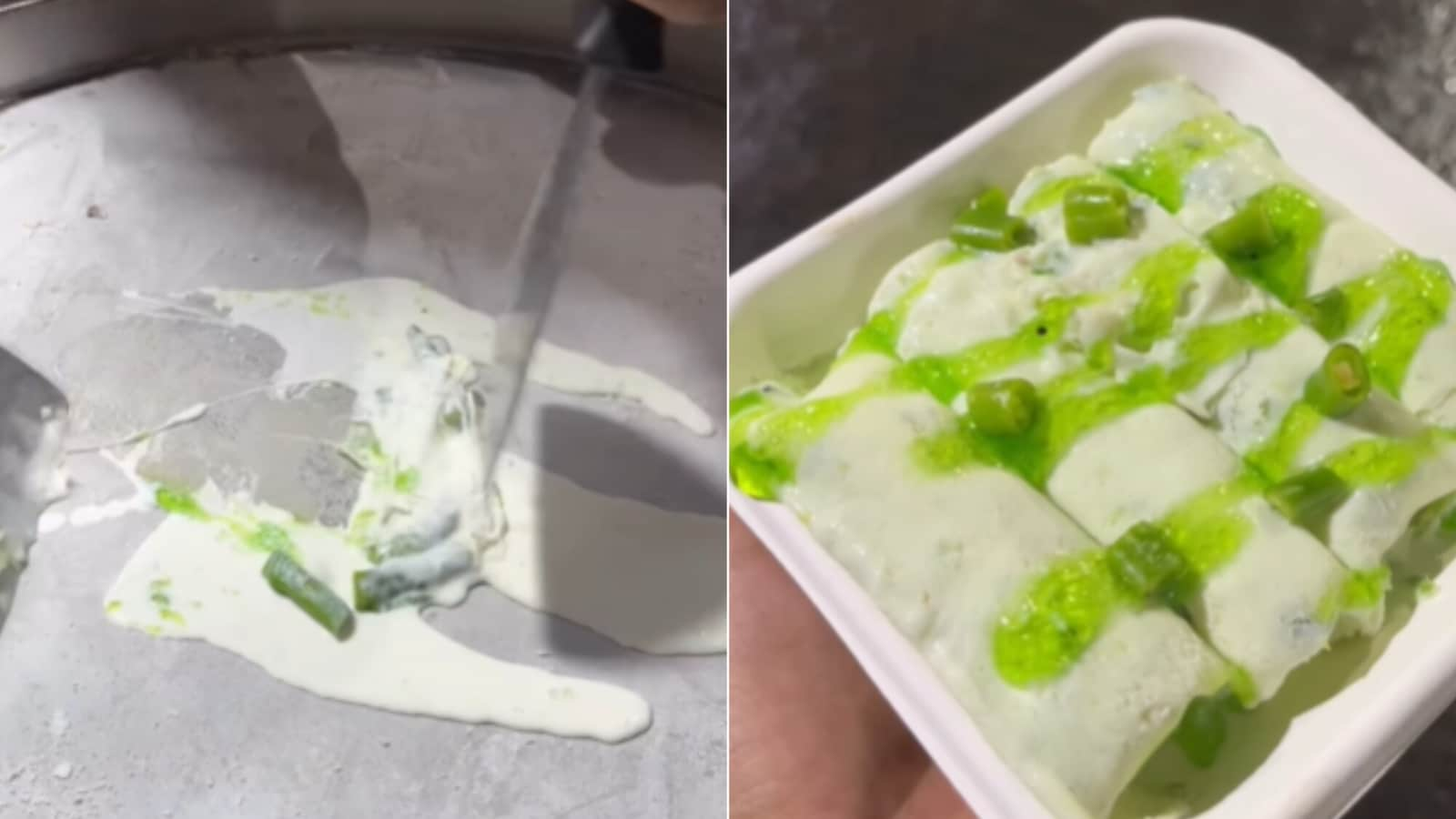 Video of ‘chilli roll ice cream’ leaves people with mixed reactions