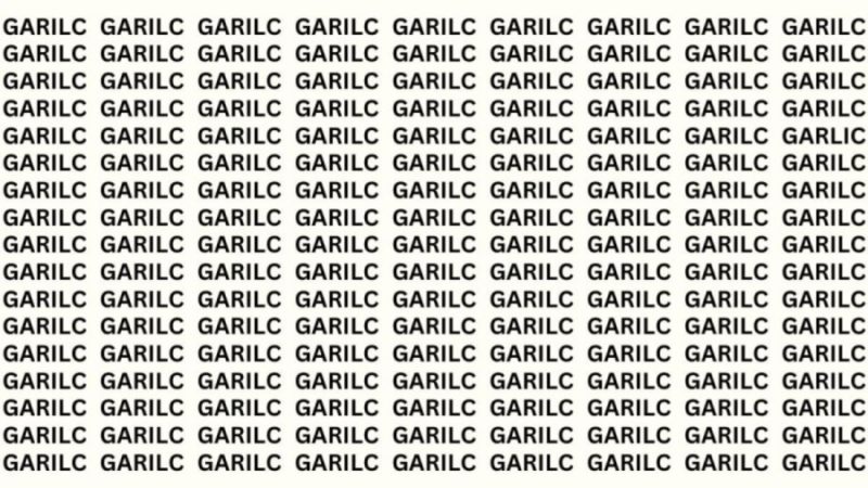 Visual test: If you have eagle eyes, find the word garlic in 15 seconds