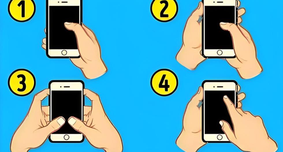 Visual test: find out what qualities you have by the way you hold your mobile phone