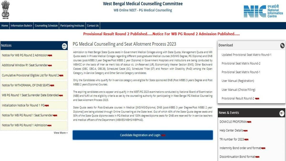 West Bengal NEET PG 2023 Round 3 Registrations