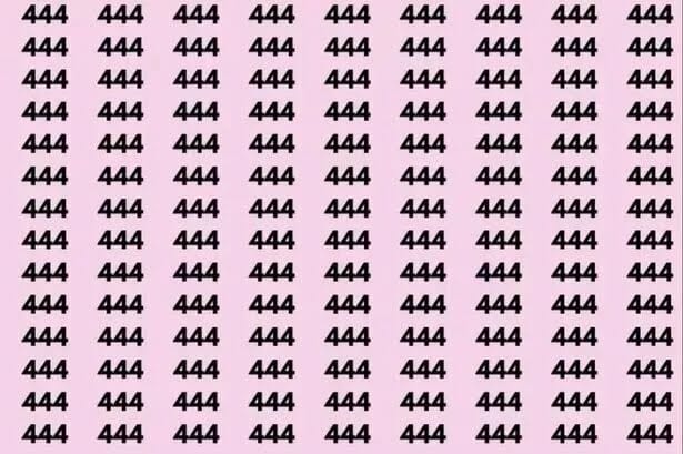 You have to be like a lynx to spot the hidden number 474 in a sea of ​​444 in 20 seconds