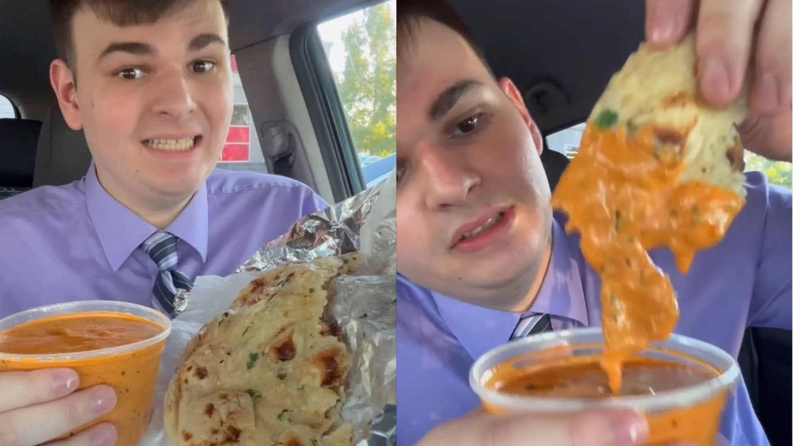 'Absolutely blown away': US man's viral reaction to trying butter chicken and naan