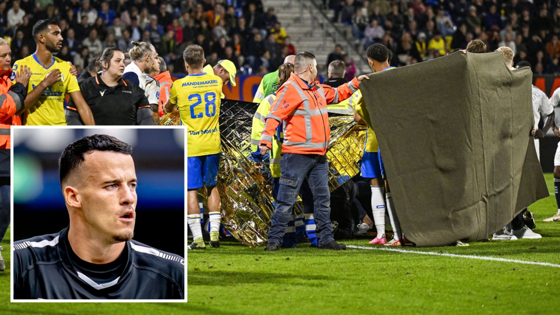 Ajax vs RKC Waalwijk suspended and players leave pitch in tears after keeper knocked unconscious in horror collision