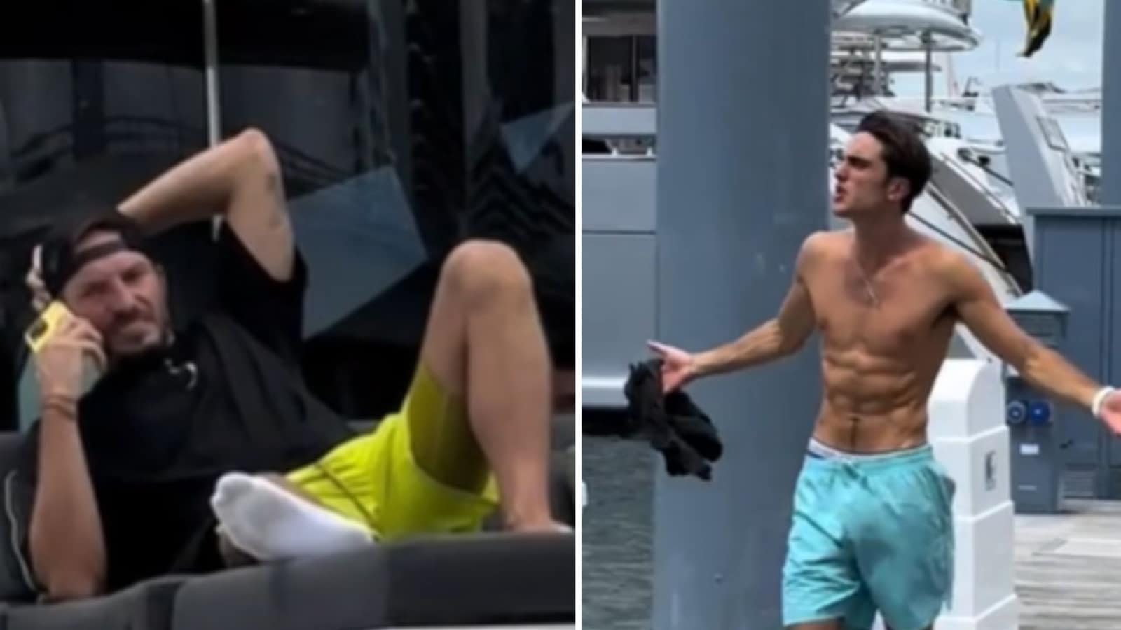 Bizarre video shows a man berating yacht owner for showboating to ‘take his girls’: Watch