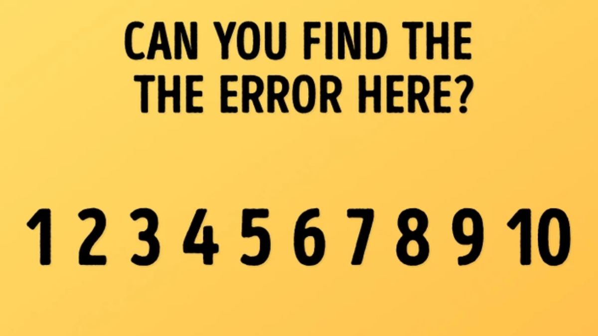 Can You Spot the Error In The Picture Within 5 Seconds?