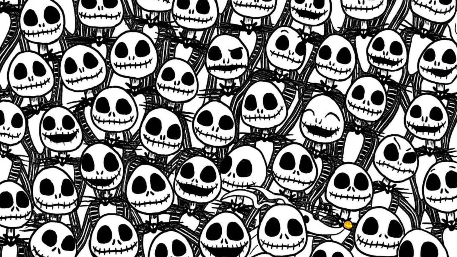 Brain Teaser: Can you find four cats hidden among Jack Skellingtons in this Halloween-themed pic?