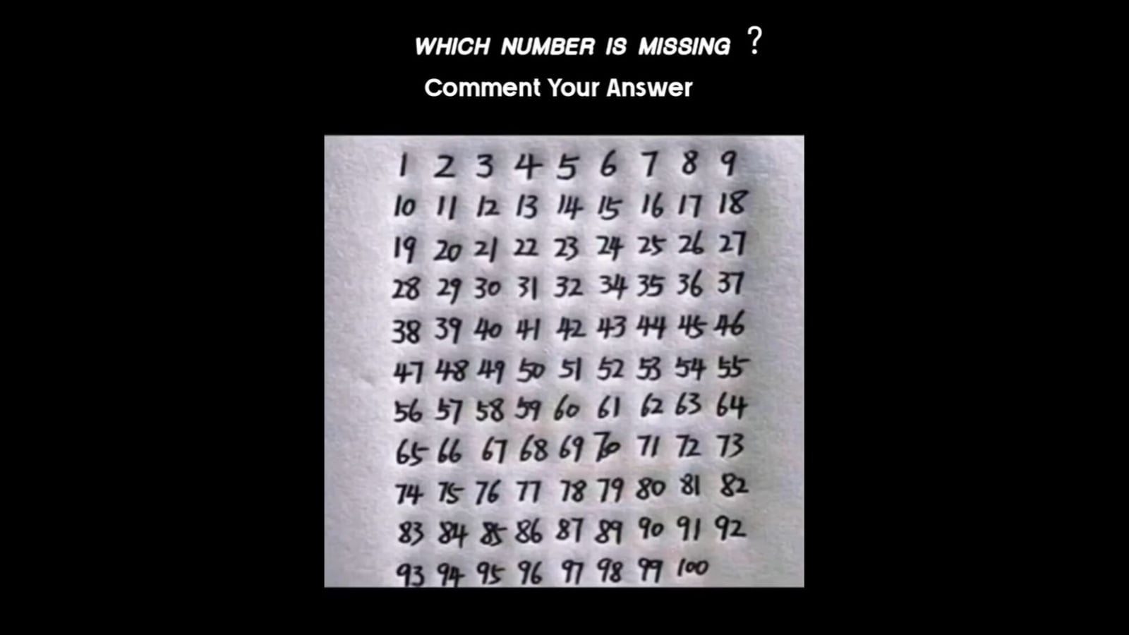 Brain Teaser: Find the missing numbers in 5 seconds