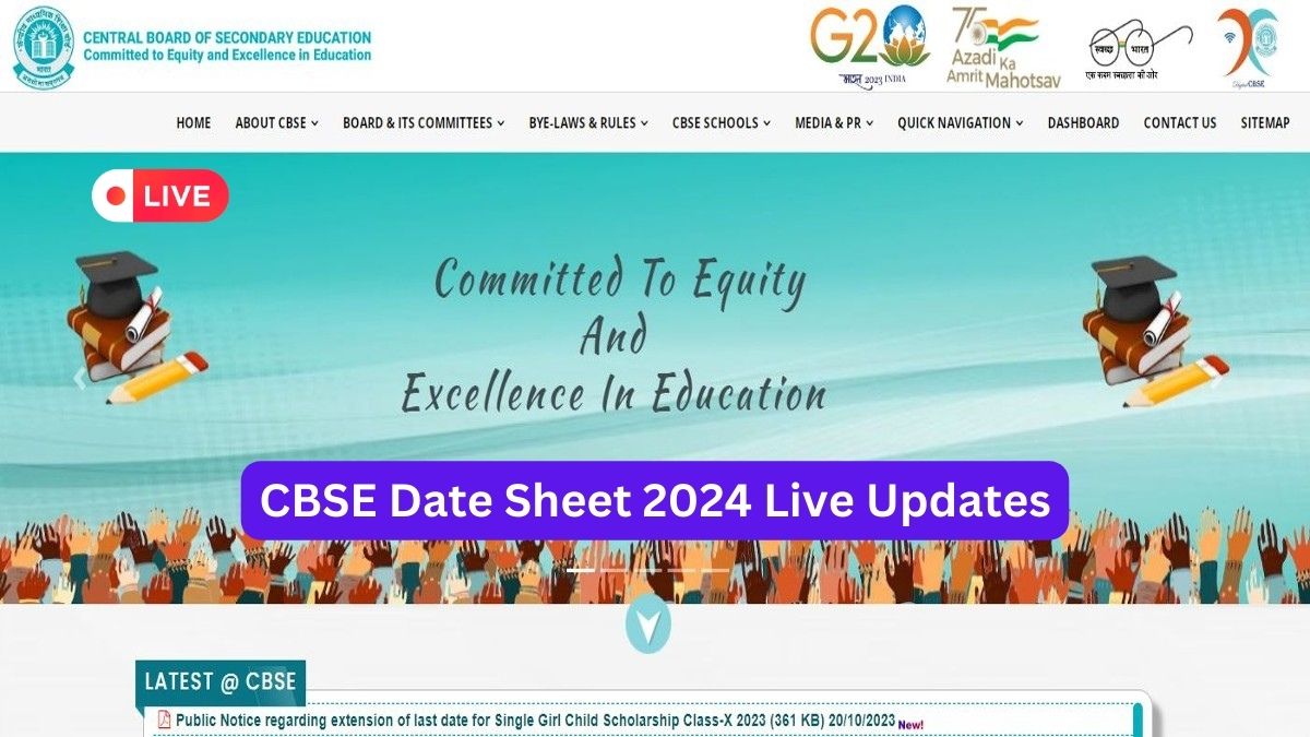 CBSE Date Sheet 2024 Live Updates