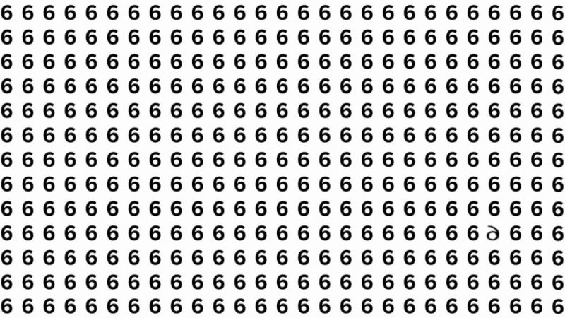 Can you spot the upside down '6' in this optical illusion?