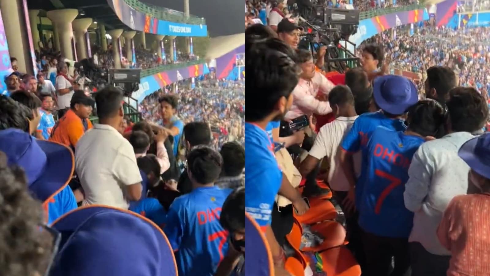 Fans create ruckus during India vs Afghanistan Cricket World Cup 2023 match, video goes viral