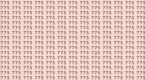 Find the odd number 725 in 5 seconds