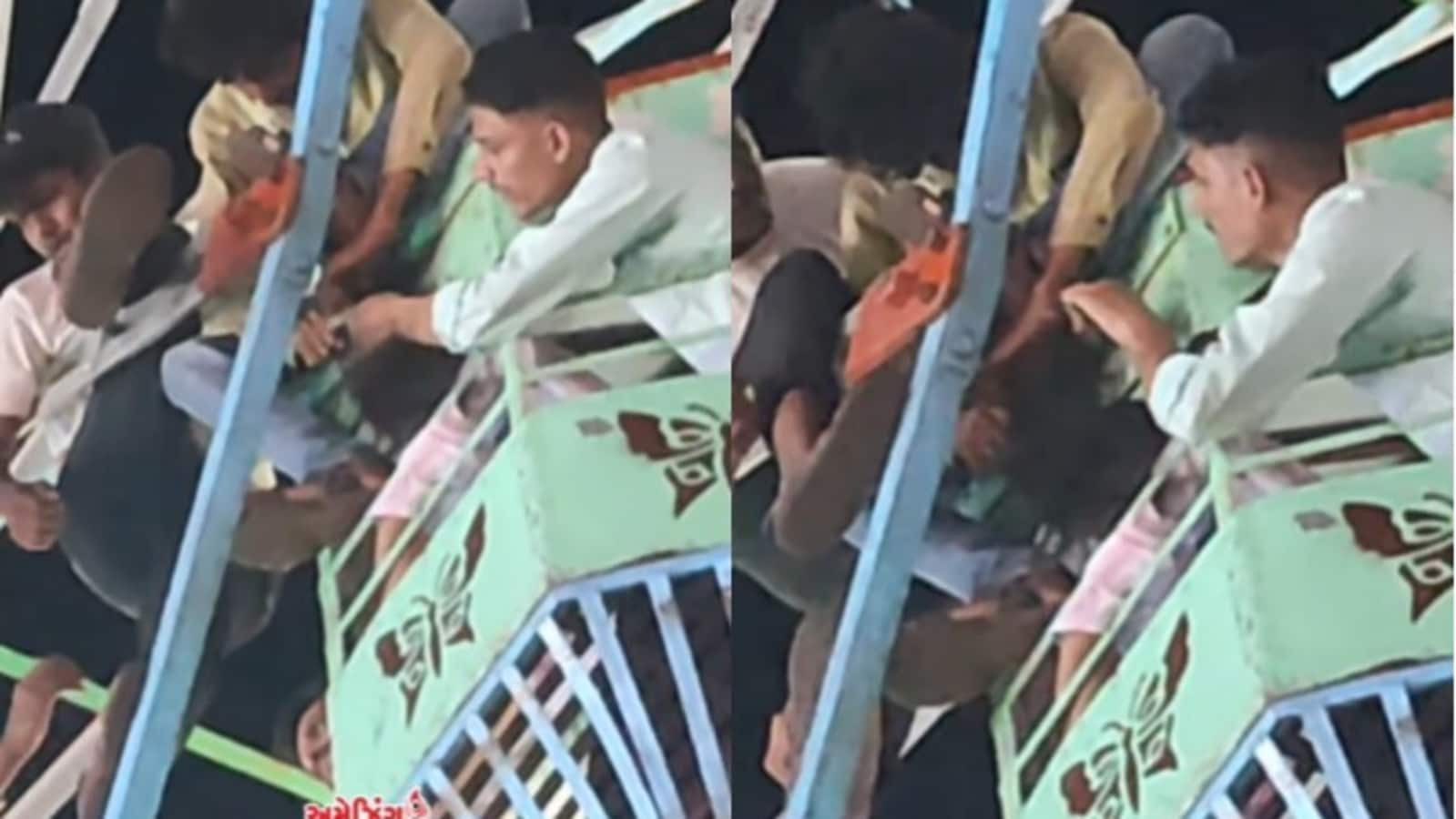 Girl's hair gets tangled in Ferris wheel mast in Gujarat. Watch