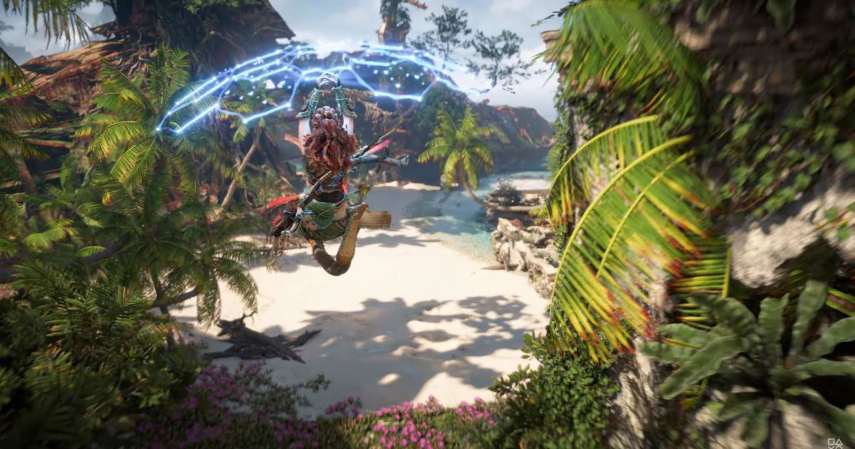 Horizon Forbidden West features grappling hooks and wall jumps