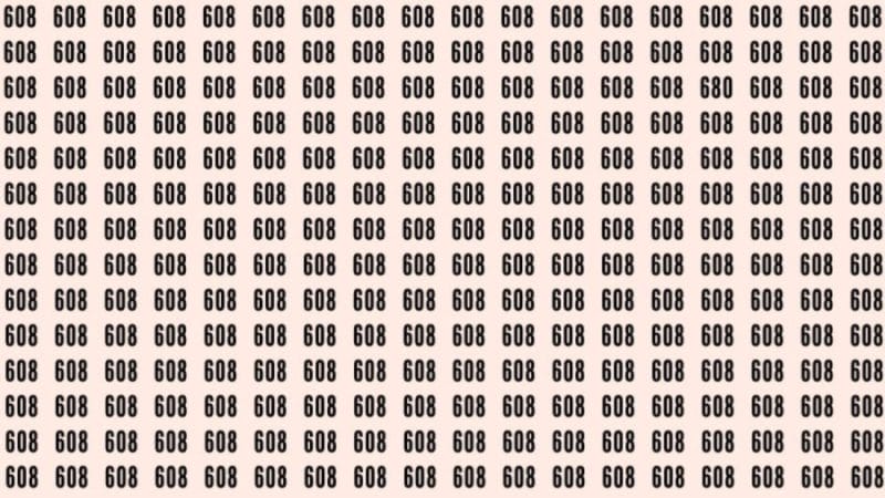 How fast can you find the hidden number 680?