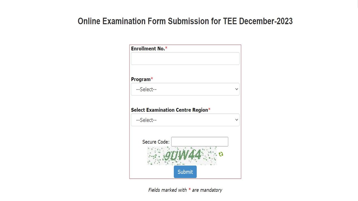 IGNOU December TEE 2023: Registration with Late Fee Begins