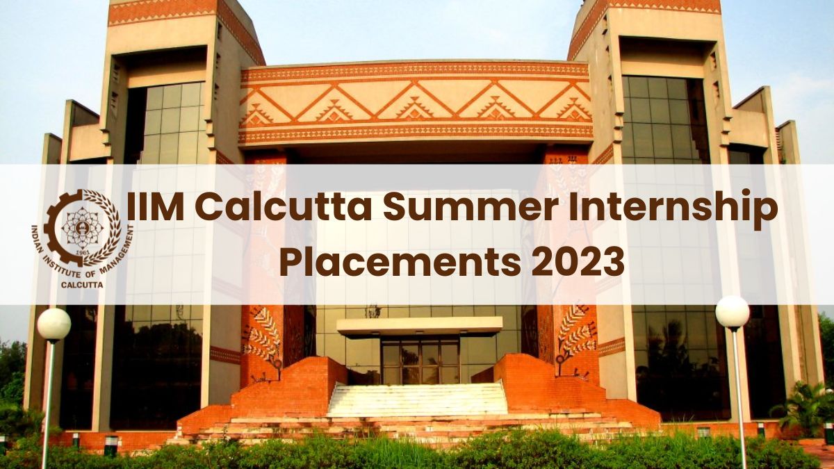 IIM Calcutta Summer Placements 2023