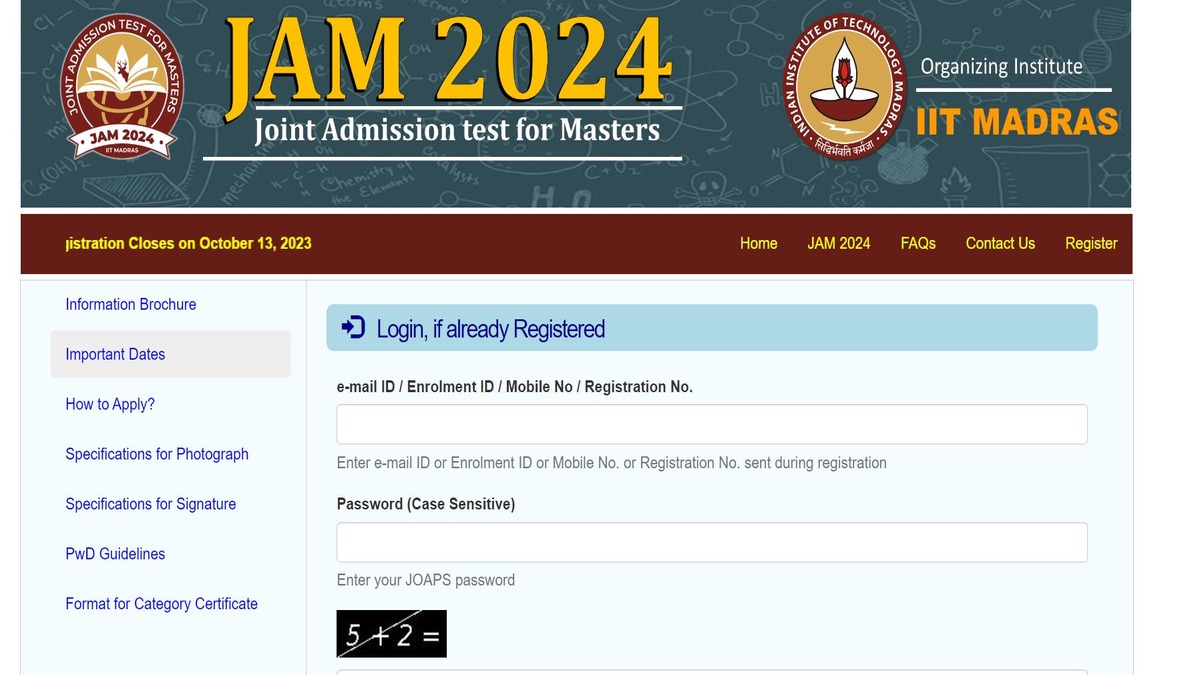 IIT JAM 2024 Registration Window To Close Tomorrow