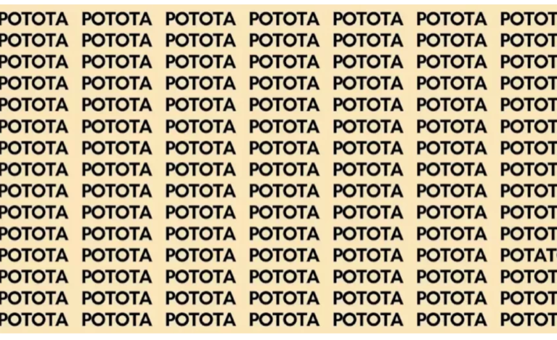 If you have eagle eyes, find the word potato in 15 seconds