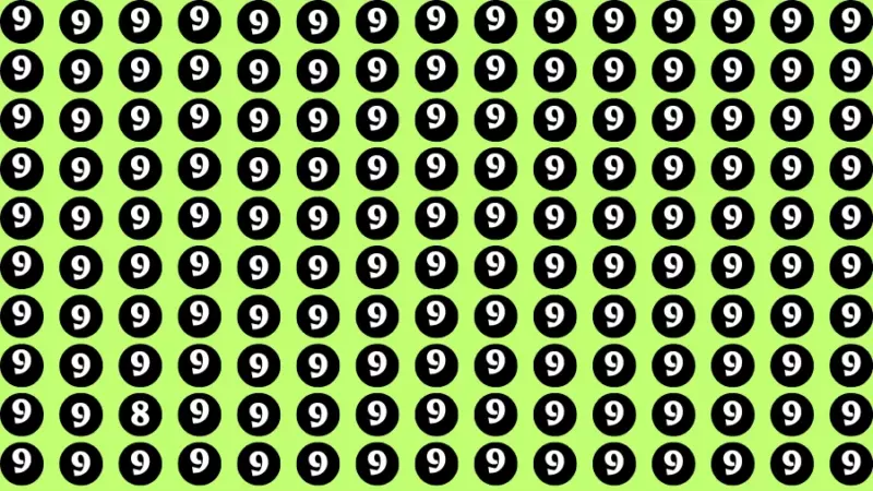 If you have sharp eyes Find the number 8 among 9 in 8 seconds