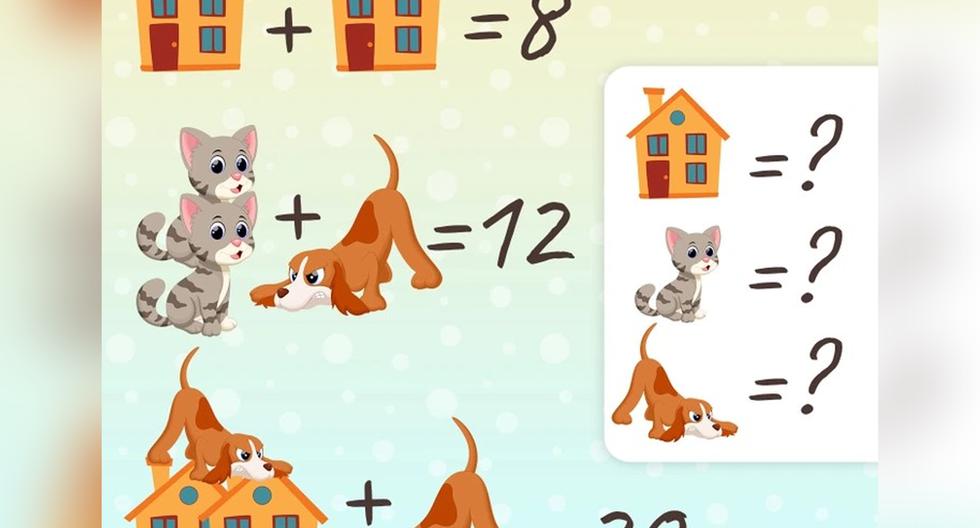 Intelligence challenge: solve the cat, dog and house math challenge in 15 seconds