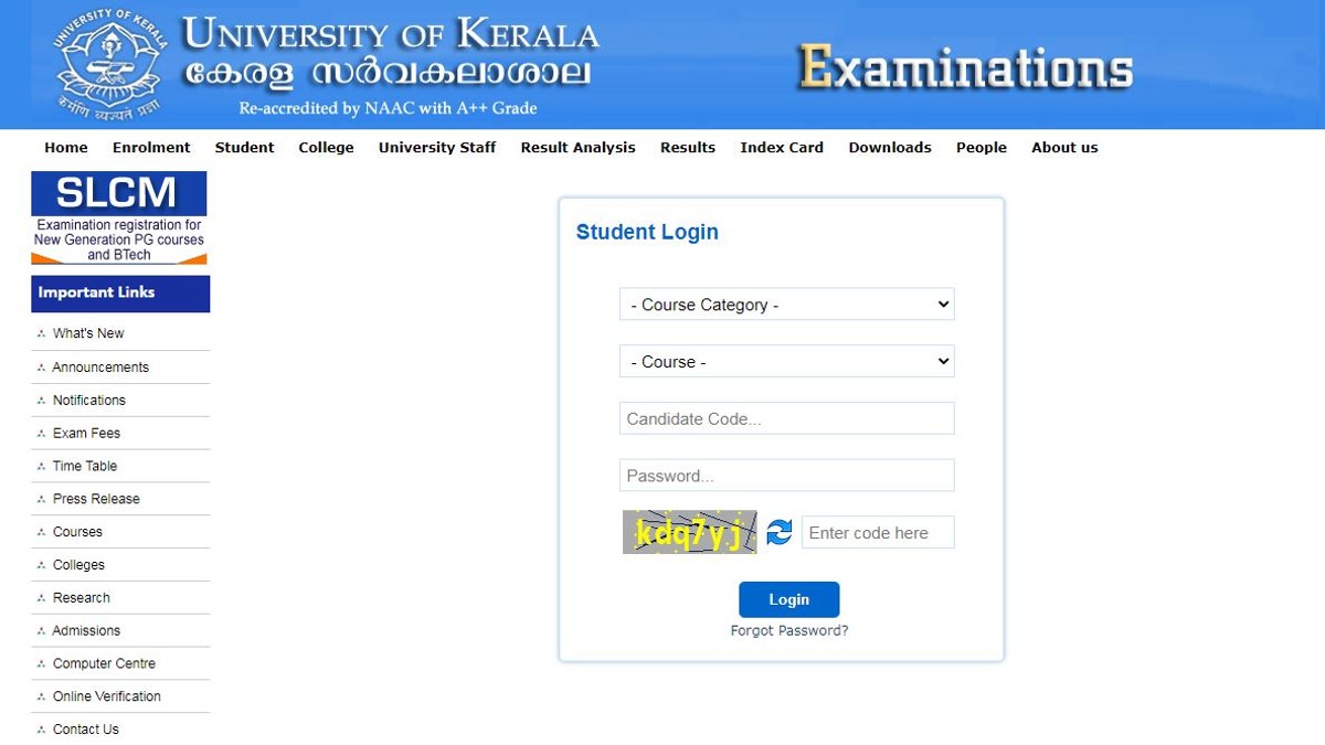 Kerala University Results 2023