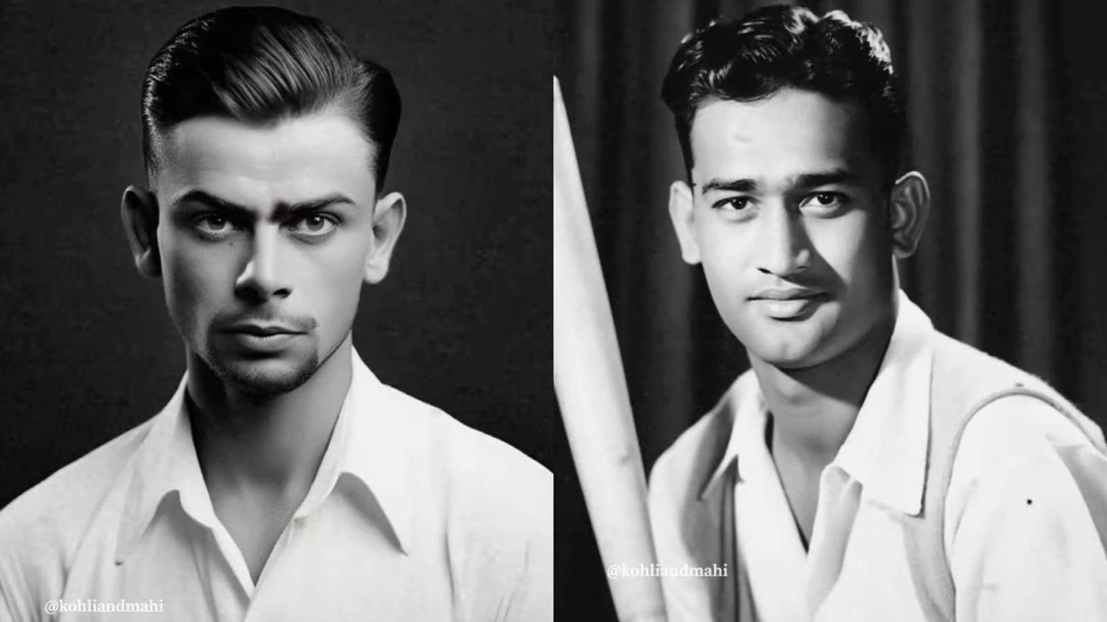 MS Dhoni, Virat Kohli and others get a 1950s spin in viral AI video. Watch