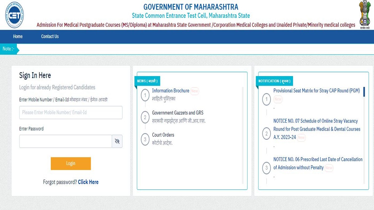 Maharashtra NEET PG 2023