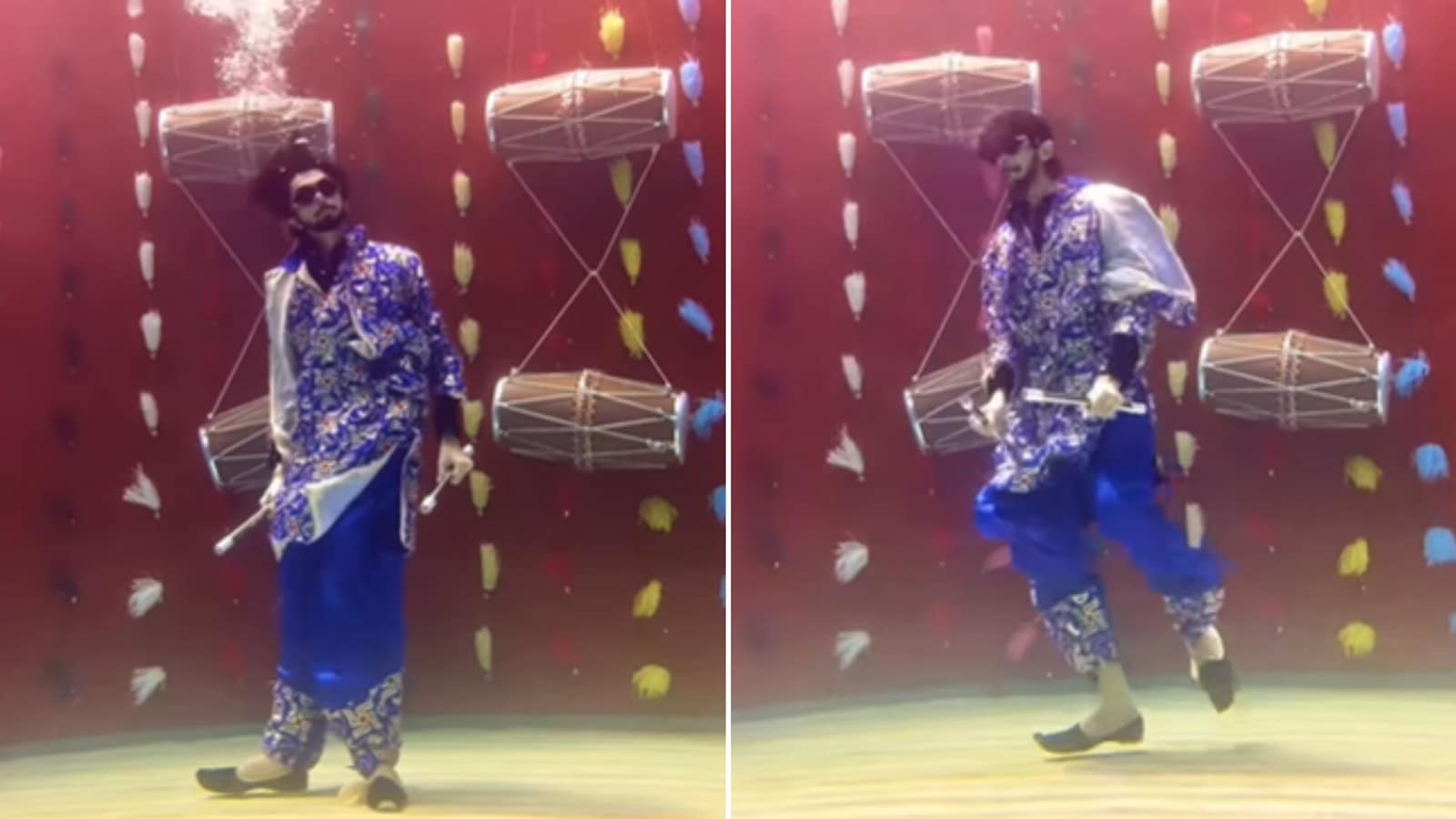 Man adds unique touch to his Navratri celebrations, dances underwater