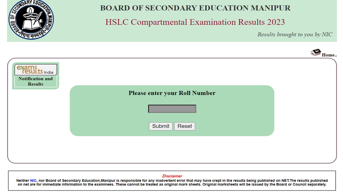 Manipur Class 10 Compartment Result at manresults.nic.in, download direct link to download result sheet here