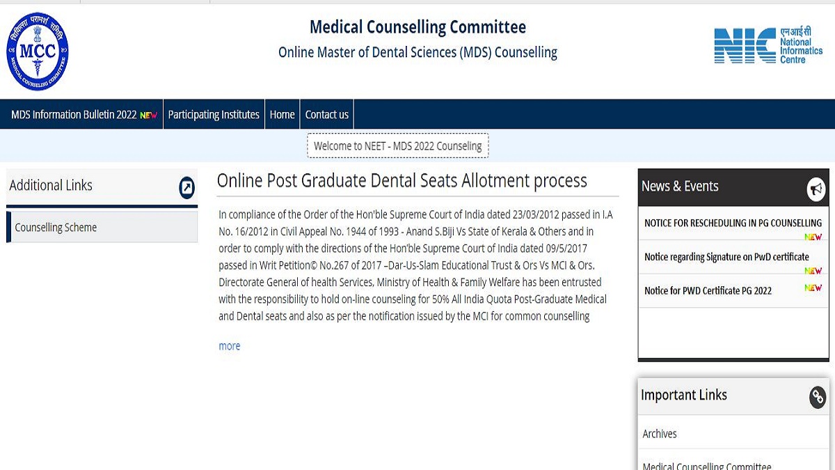 NEET PG Counselling 2022