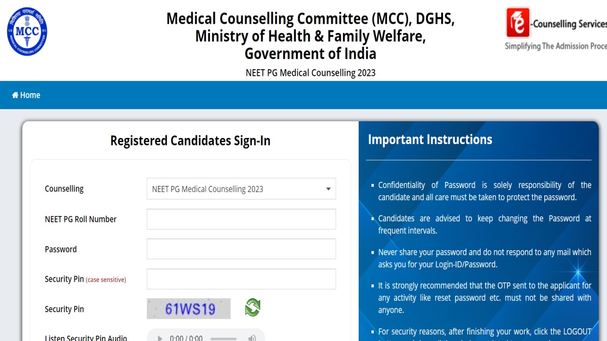 NEET PG stray vacancy round registrations extended