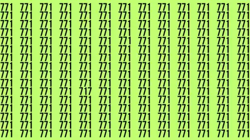 Observation Brain Test: If you have 50/50 vision, find the number 717 among 771 in 15 seconds.