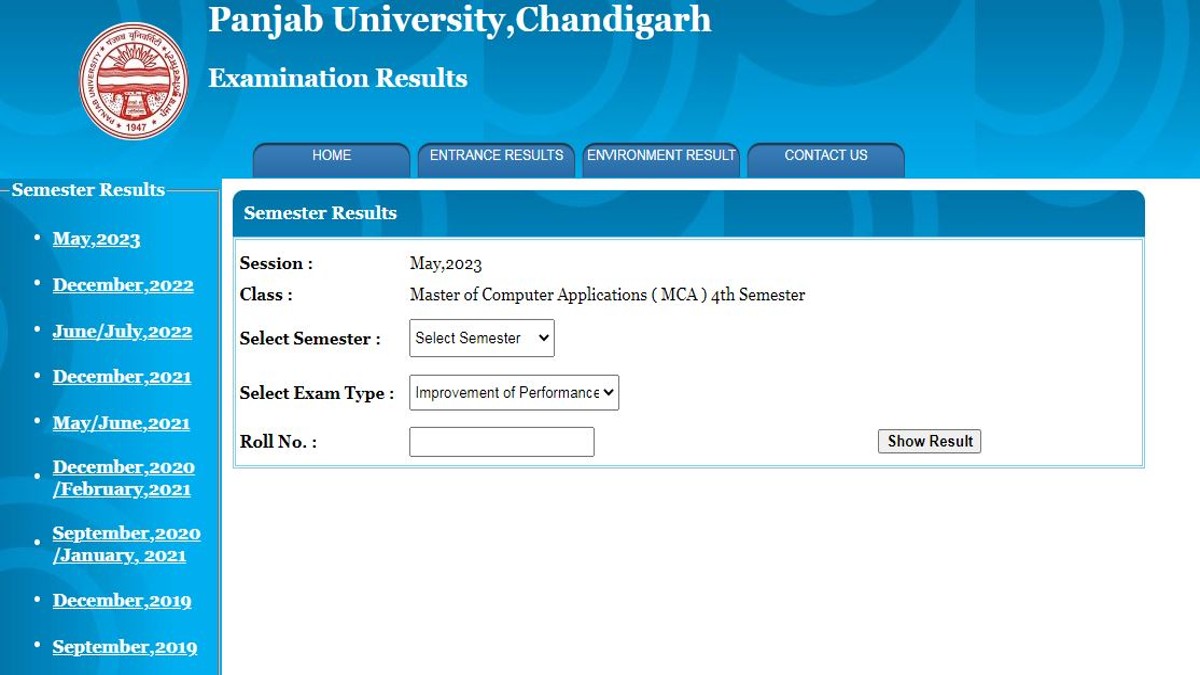 Panjab University Result 2023