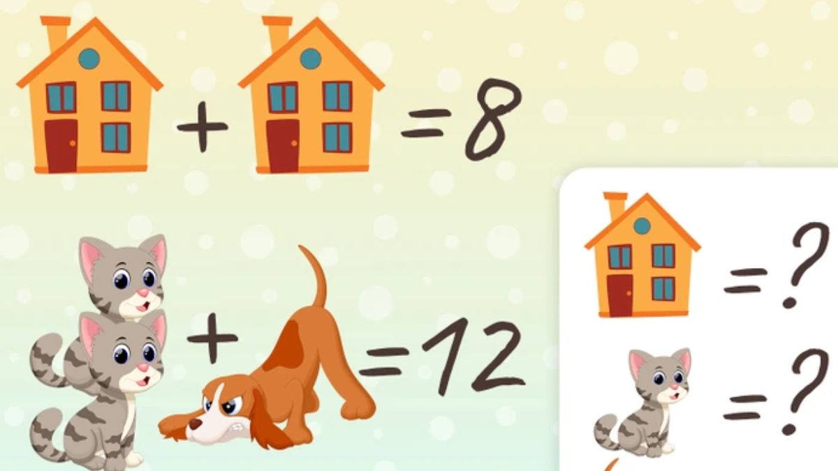 Can You Find the Value of Cat, Dog and House in 15 secs?