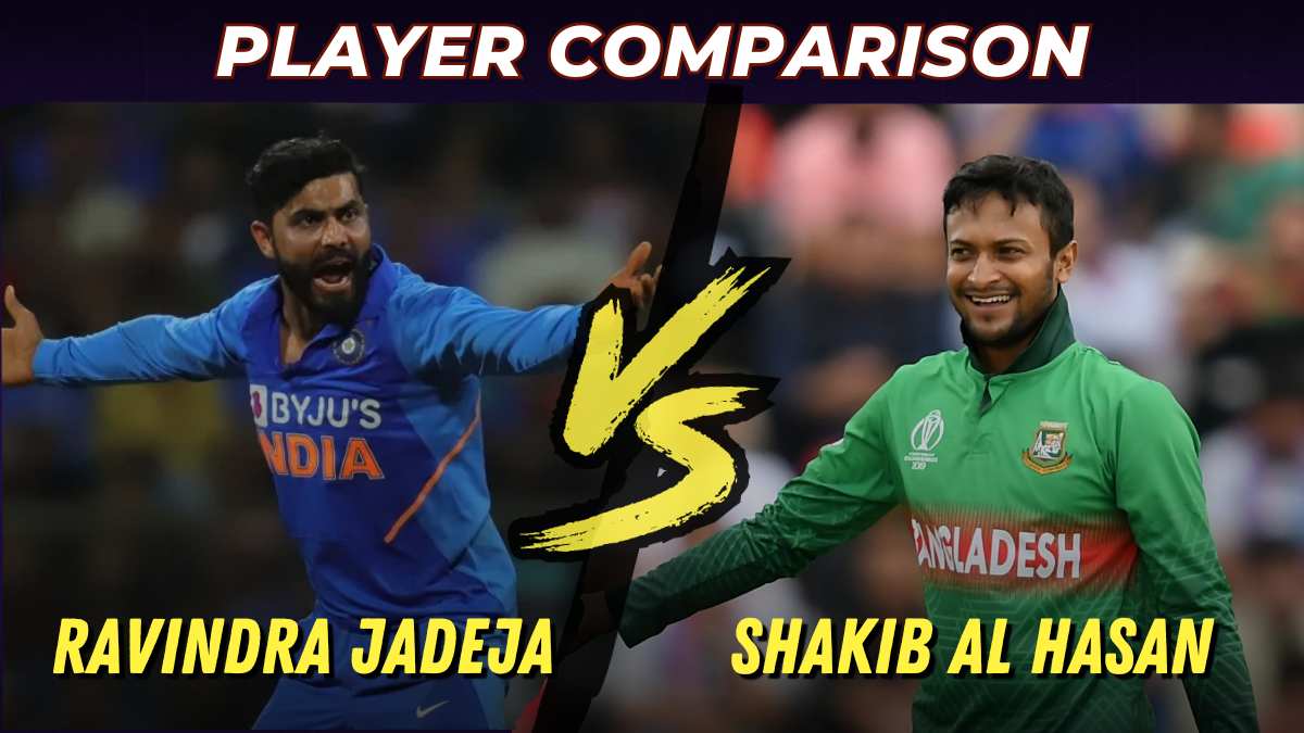 Get here the cricket stats and World Cup comparison between Ravindra Jadeja and Shakib Al Hasan