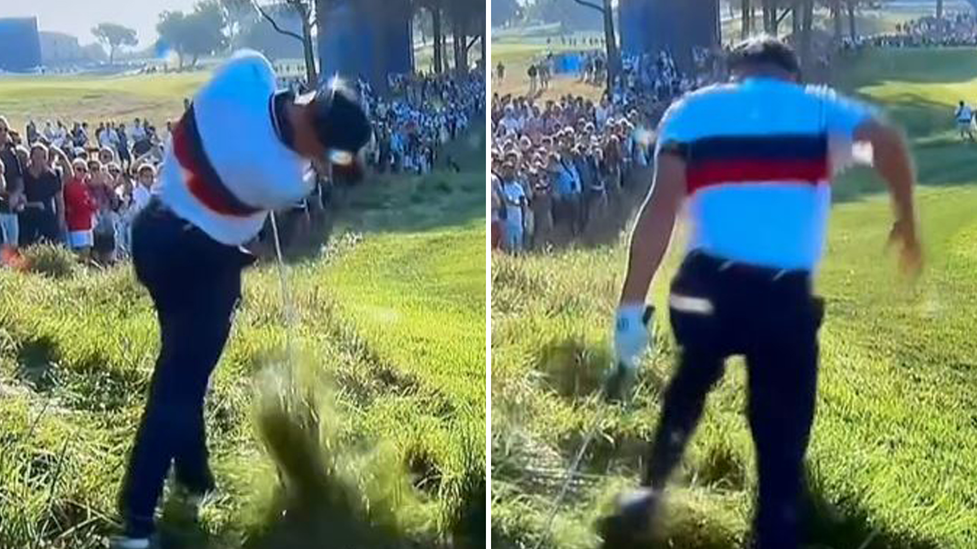 Ryder Cup 'cheating' storm as clip shows USA’s Justin Thomas clearly kick his own ball