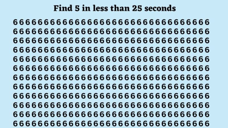 Test your IQ by finding the hidden number 5 in this optical illusion