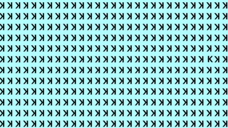 Try to find the letter K in this optical illusion if you are a genius