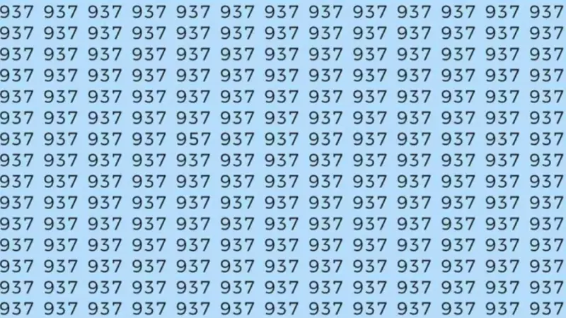 Try to find the number 957 among 937 in less than 7 seconds