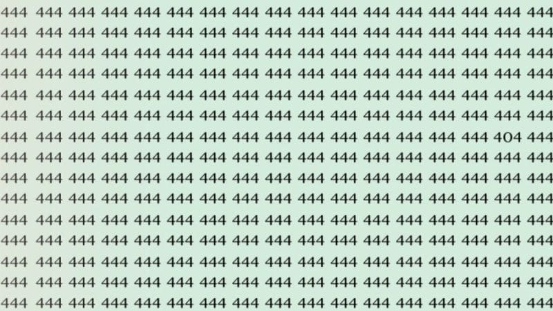 Visual IQ Test: Can you find two numbers 404 out of 444 in 10 seconds??