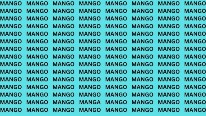 Visual IQ Test: If you have eagle eyes, find the word Manga in 20 seconds